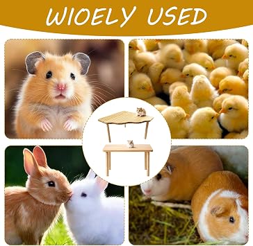 2Pcs Hamster Platforms, Hamster Cage Accessories, Wooden Platforms for Small Animal Cages Suitable for Hamsters, Chinchillas or Other Small Pets