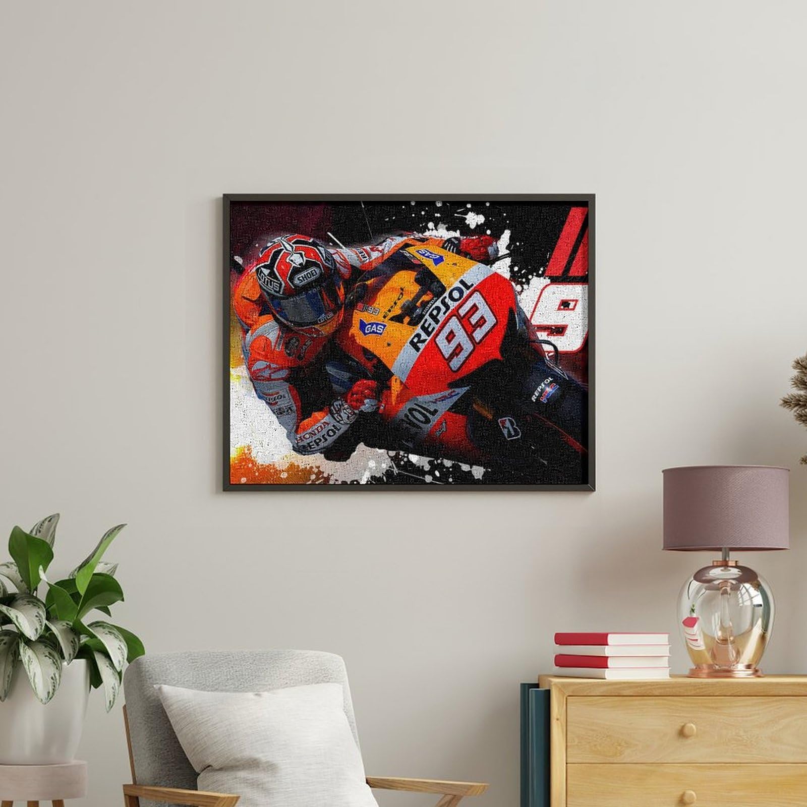 Amazon | 数字油絵 マルク・マルケス Motogp 93 数字塗り絵 フレーム