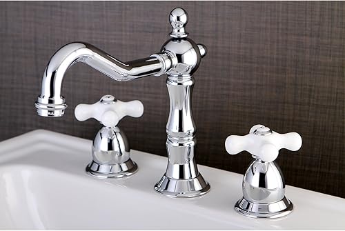 Miniatura 2 de Elements of Design Nuvo Elements of Design ES1971PX Baltimore - Grifo de lavabo de 2 manijas de 8 a 14 pulgadas con ventana emergente de latón, 7-12