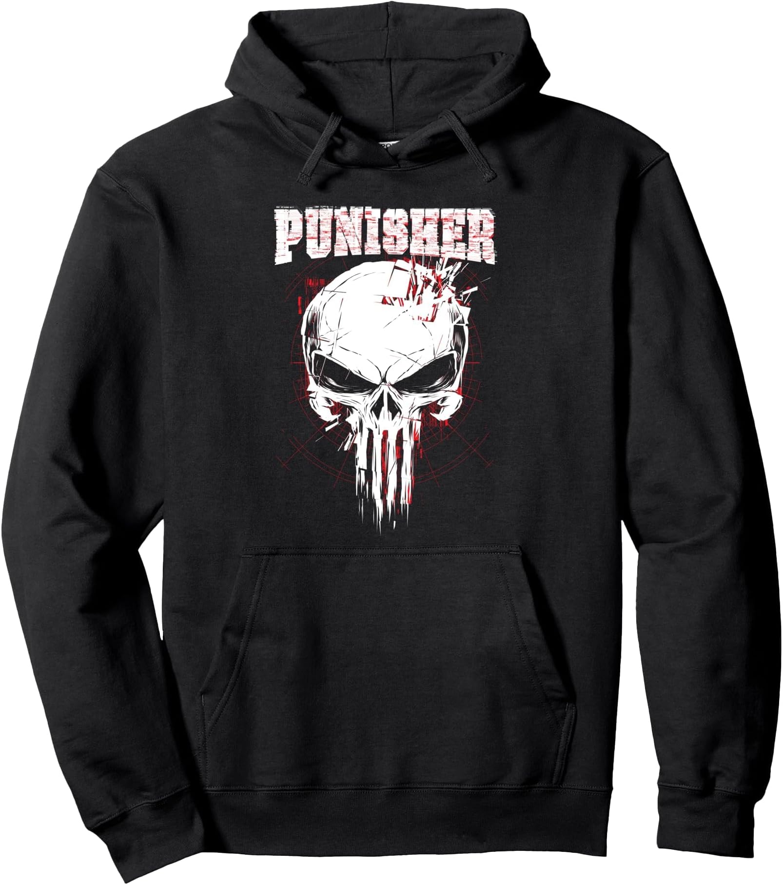 Marvel The Punisher Broken Skull Symbol Hoodie