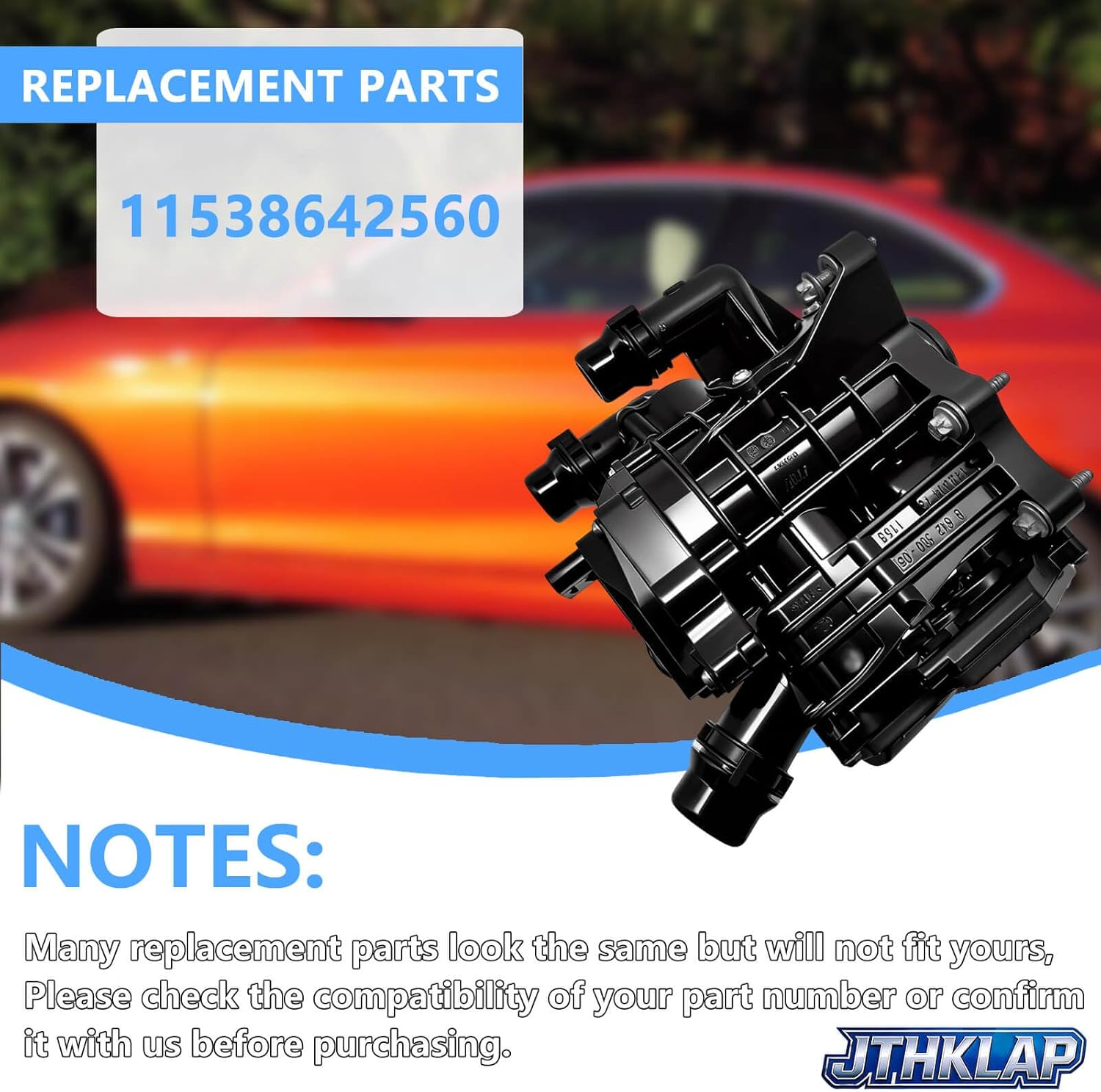 11538642560 Engine Coolant Thermostat Housing Heat Management Module Compatible with BMW 230i 330e 330i 430i 530e 530i X3 X4 Z4 2.0L L4 Replace 11538642560