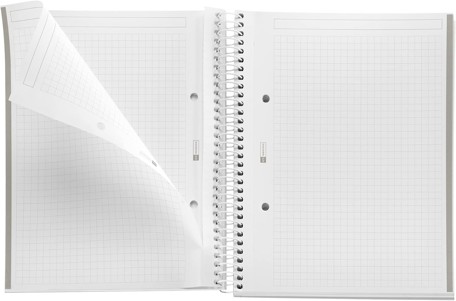Miquelrius A5 Notebook Emotions 80 Sheets 90 g/m² 5 mm Squared 1 Colour Stripe, Microperforated Spiral Notebook - Image 4