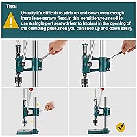 Vista 6 de Leather Hole Puncher Hand Punching Machine Heavy Duty Manual Press Puncher Punch Tools for DIY Leather Craft Punching Holes with 1.5-13mm Clamping