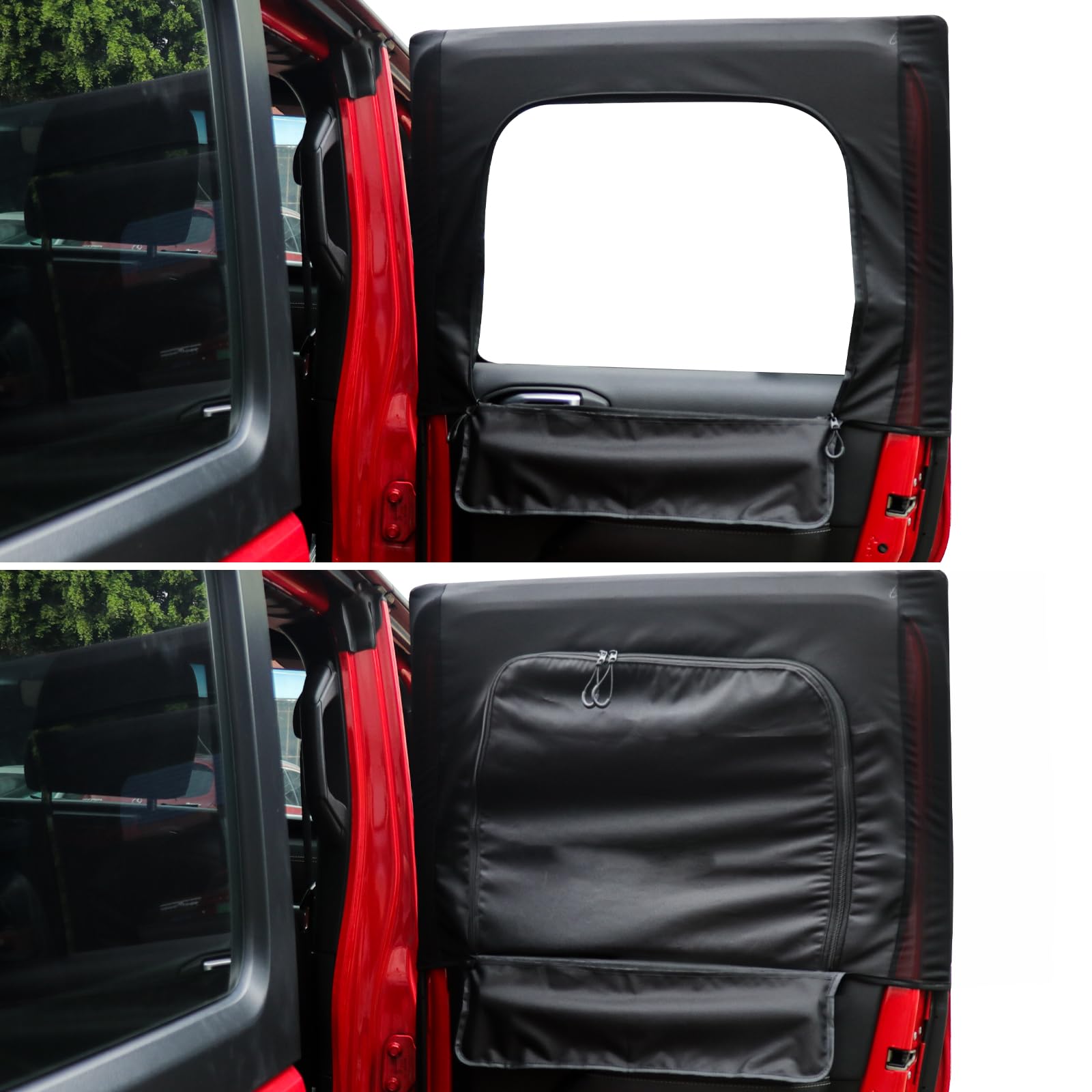 Rear Window Shades for Car Side Windows, Privacy Curtains, Car Window Sunshades, Custom Fit for Jeep 2007-2024 Wrangler JK JL & Gladiator JT (2 Pack), Black