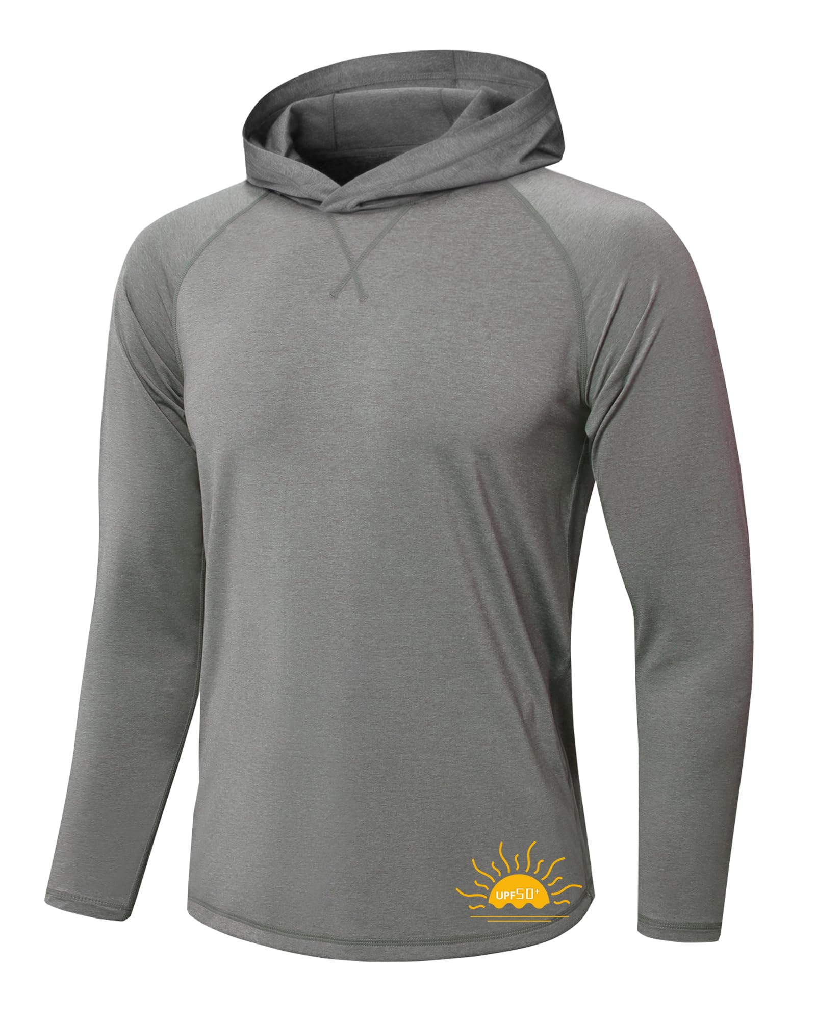 MEETYOO Sun Hoodie Herren & UPF50+ UV Shirt Herren, Kapuzenpullover | Atmungsaktiv, Belüftet, Schnelltrocknend, Ideal für Angeln, Outdoor und Alltag