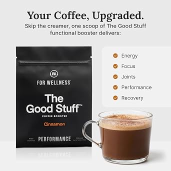 The Good Stuff | Cinnamon Coffee Booster | Healthy Coffee Creamer for Focus & Energy | Keto, Non-Dairy Creamer Powder with MCT Oil, Collagen & L-Theanine | 30 Servings
