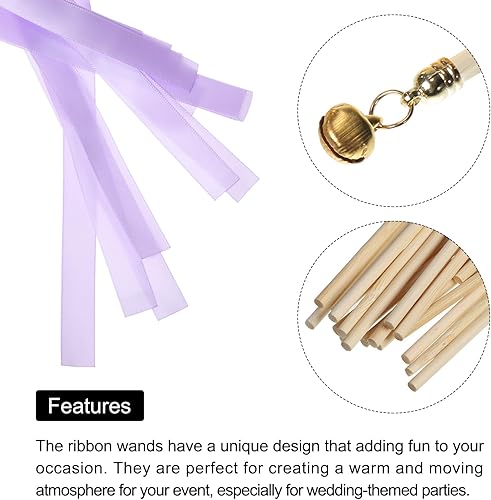 Vista 54 de MECCANIXITY 15 palitos de cinta de boda para fiesta de boda, serpentinas para boda, fiesta, celebración, amarillo