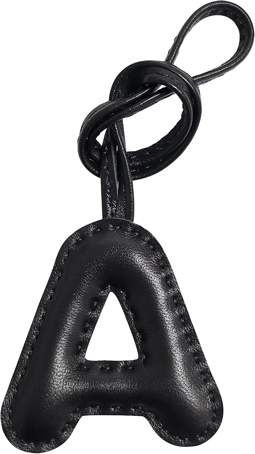 Initial Bag Charm, Fashion Letter A-Z Leather Bag Charm Accessories