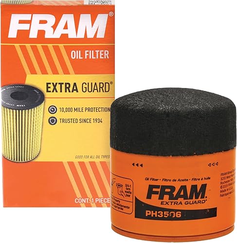 Miniatura 1 de FRAM Extra Guard PH3506 filtro de aceite giratorio de intervalo de cambio de 10 mil millas