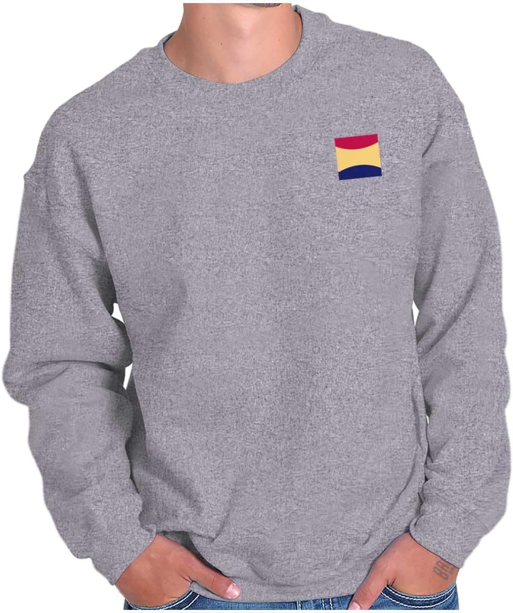 Brisco Brands Plaid Pantry Minimalist Color Logo Sweatshirt for Men or Women