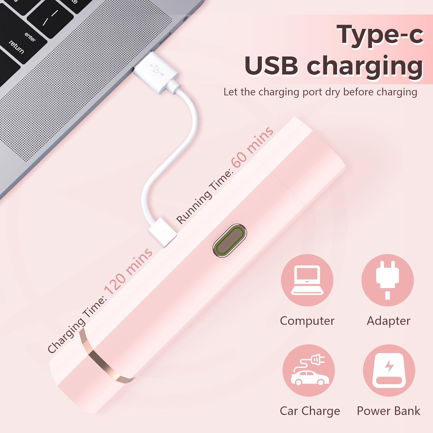 Bikini Trimmer for Women, 2 in 1 Electric Razors for Women, IPX7 Waterproof, USB Rechargeable Wet and Dry Shaver, Suitable for Hair Removal All Over The Body - Image 7