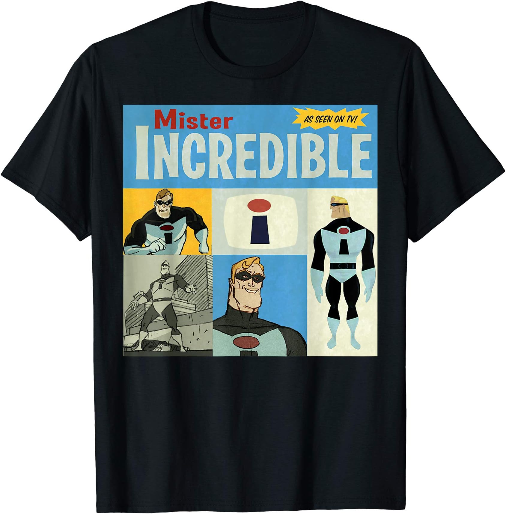 DisneyPixar The Incredibles As Seen On TV Vintage Box Up T-Shirt