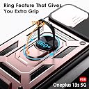 TheGiftKart Tough Armor Bumper Back Cover Case for OnePlus 13s 5G | Sliding Camera Cover, Kickstand & Ring Holder | 360° Protection Case for OnePlus 13s 5G (PC & TPU, Pink) gallery image