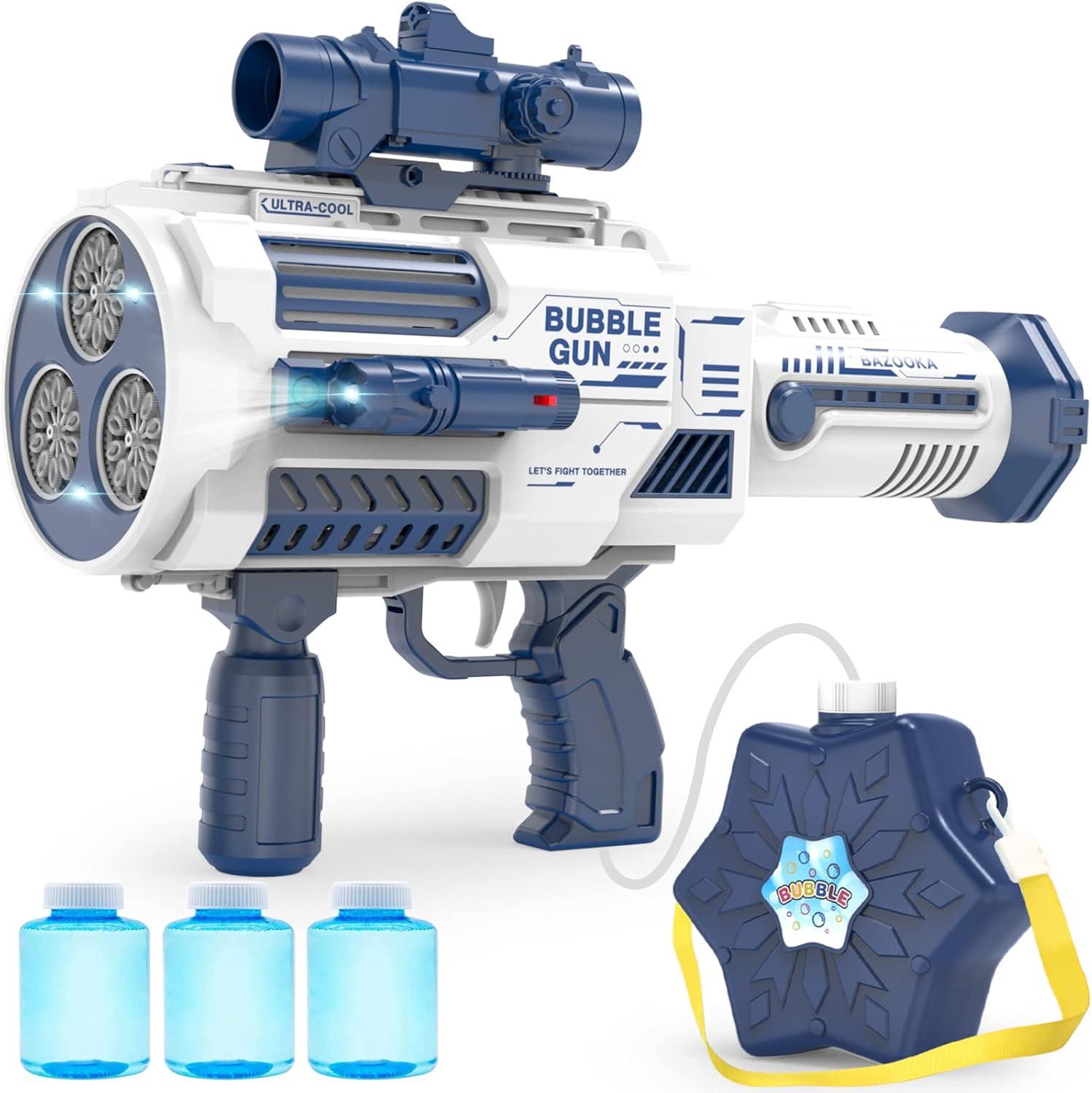 Buy Automatic Bazooka Bubble Machine Gun N Holes Rocket Boom Bubble