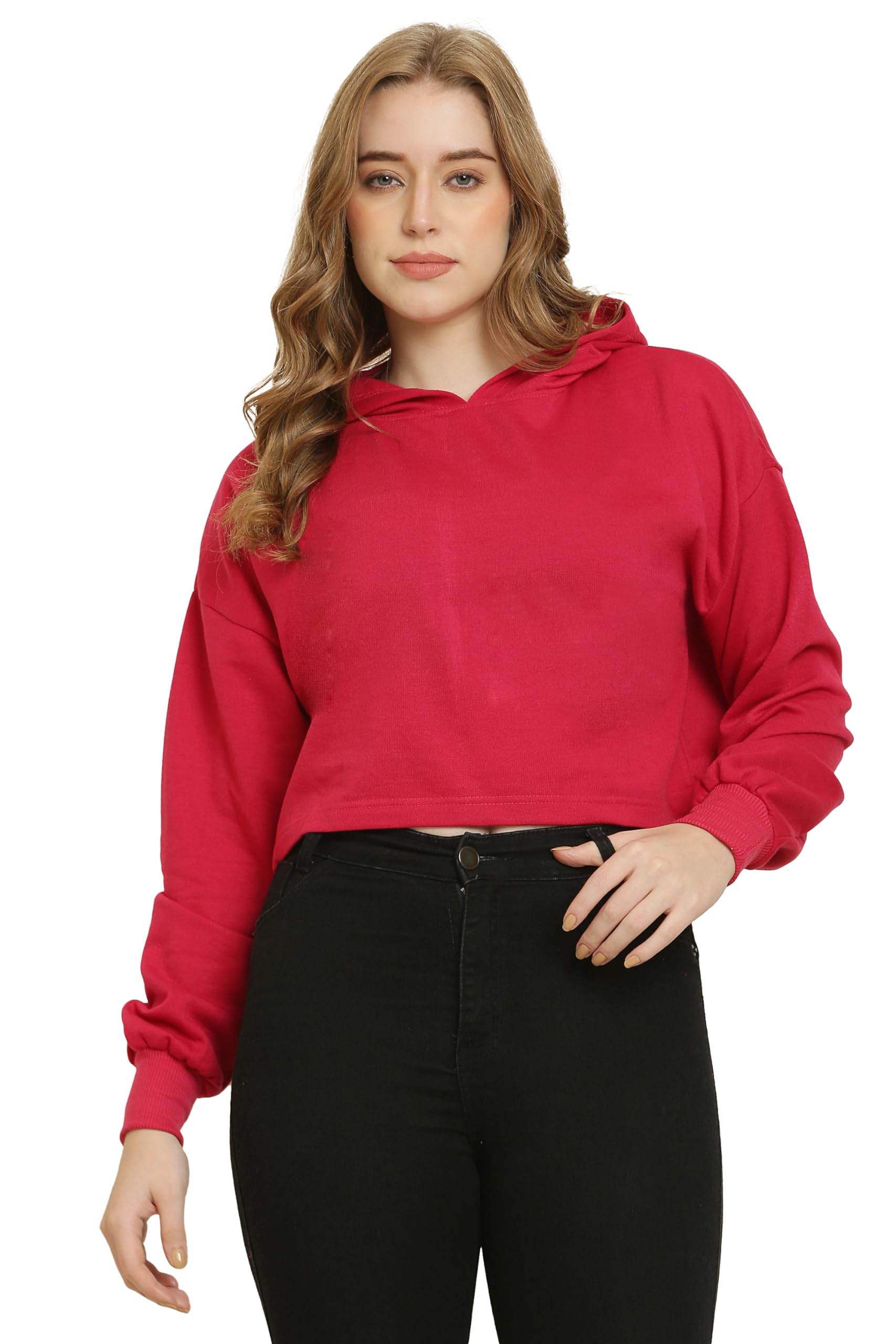 UNIZICSS Women’s Trendy Crop Hoodies, Fleece Material Full Sleeves, Hooded Neck Womens Sweatshirt || Regular Sizes || Small - 3XL || (11COLOURS)-picture-26