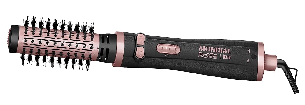 MONDIAL Escova Rotativa, Preto/Golden Rose, 1200W, Bivolt - ERB-01