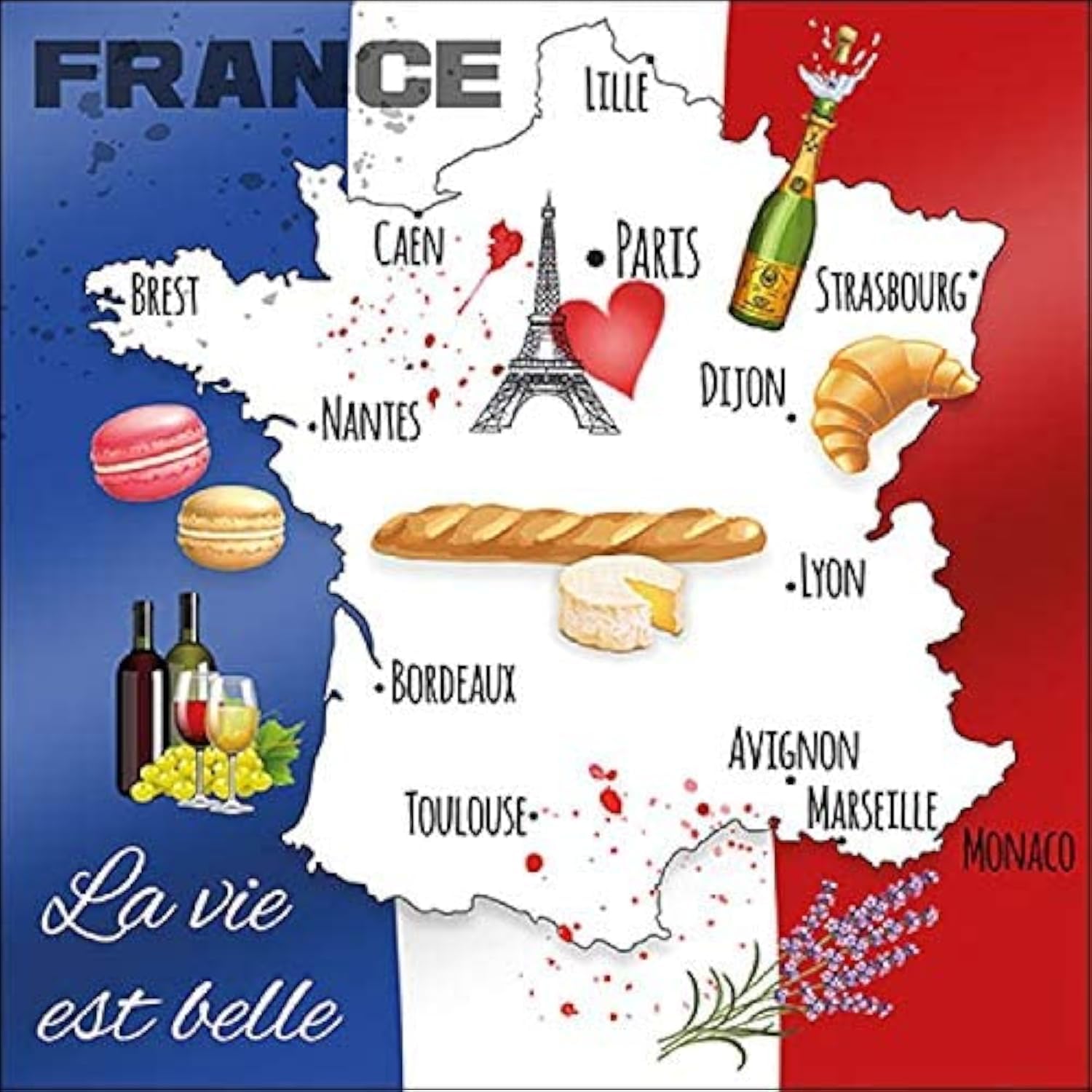 20 Napkins A Journey Through France 33 x 33 cm