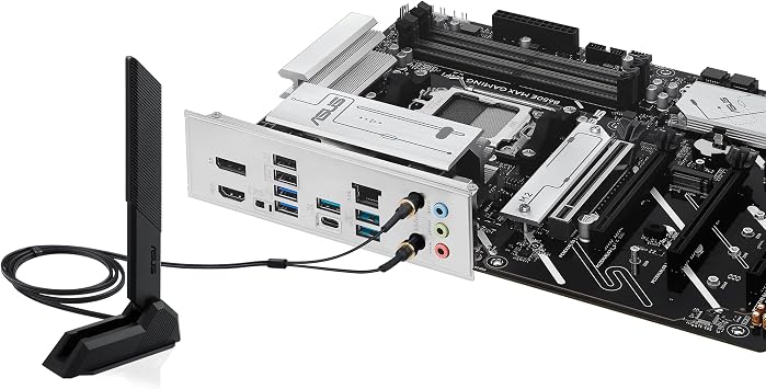 ASUS B650E MAX Gaming WiFi AMD B650 ATX Motherboard, DDR5, PCIe 5.0 Ready, 3X M.2 Slots, Wi-Fi 6E, Realtek 2.5Gb Ethernet, DisplayPort, HDMITM, USB 10Gbps Type-A & Type-C, BIOS FlashbackTM, Aura Sync