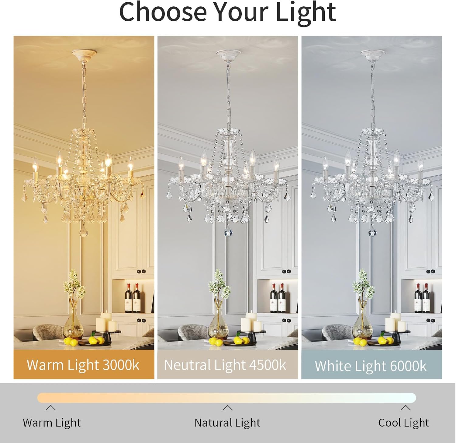 Crystal Chandelier Light Fixture Modern K9 Crystal Chandeliers image 3