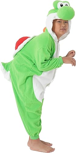 Miniatura 6 de SAZAC Kigurumi - Super Mario Bros. - Yoshi - Disfraz enterizo de Halloween - Talla para niños (5 a 9 años), Yoshi