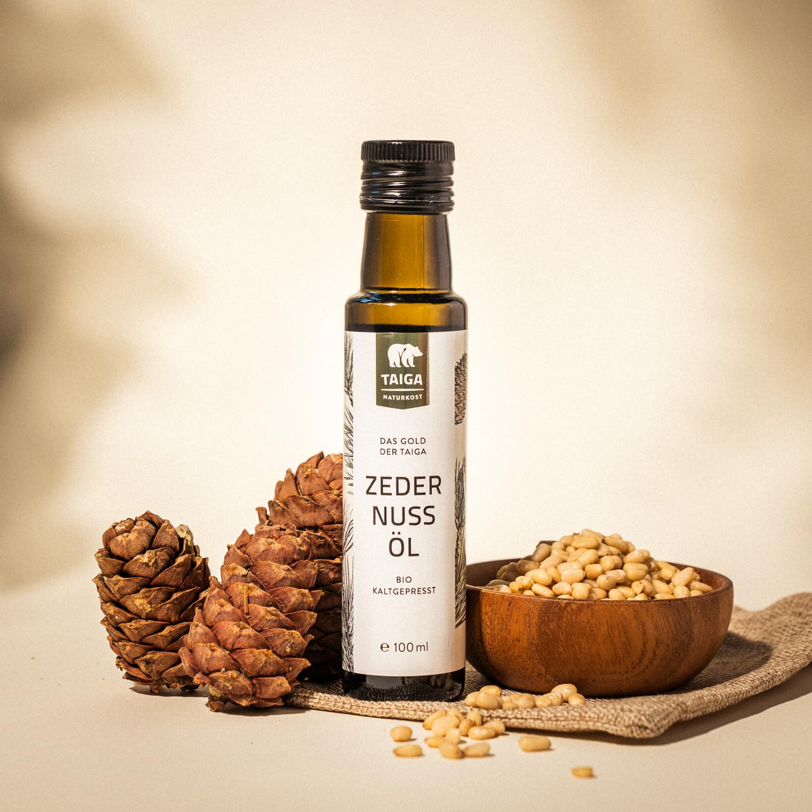 TAIGA Naturkost - Frisch, kaltgepresstes Zedernussöl - 3x100ml