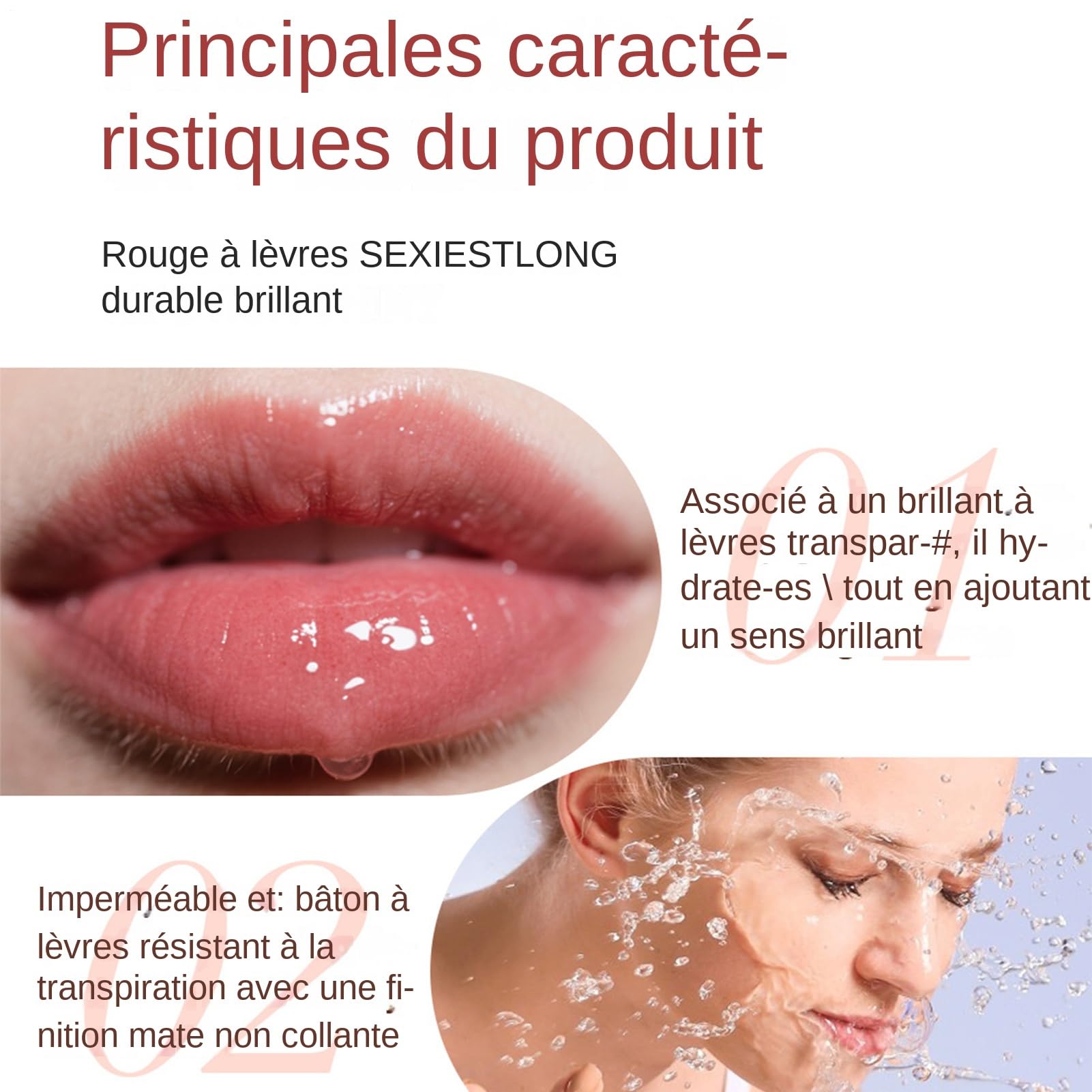 Set Labbra e Rossetto Trucco Waterproof a Lunga Durata | Rossetto e a Lunga Durata Per Uso Quotidiano Feste Compleanni Ragazze Mogli Principianti