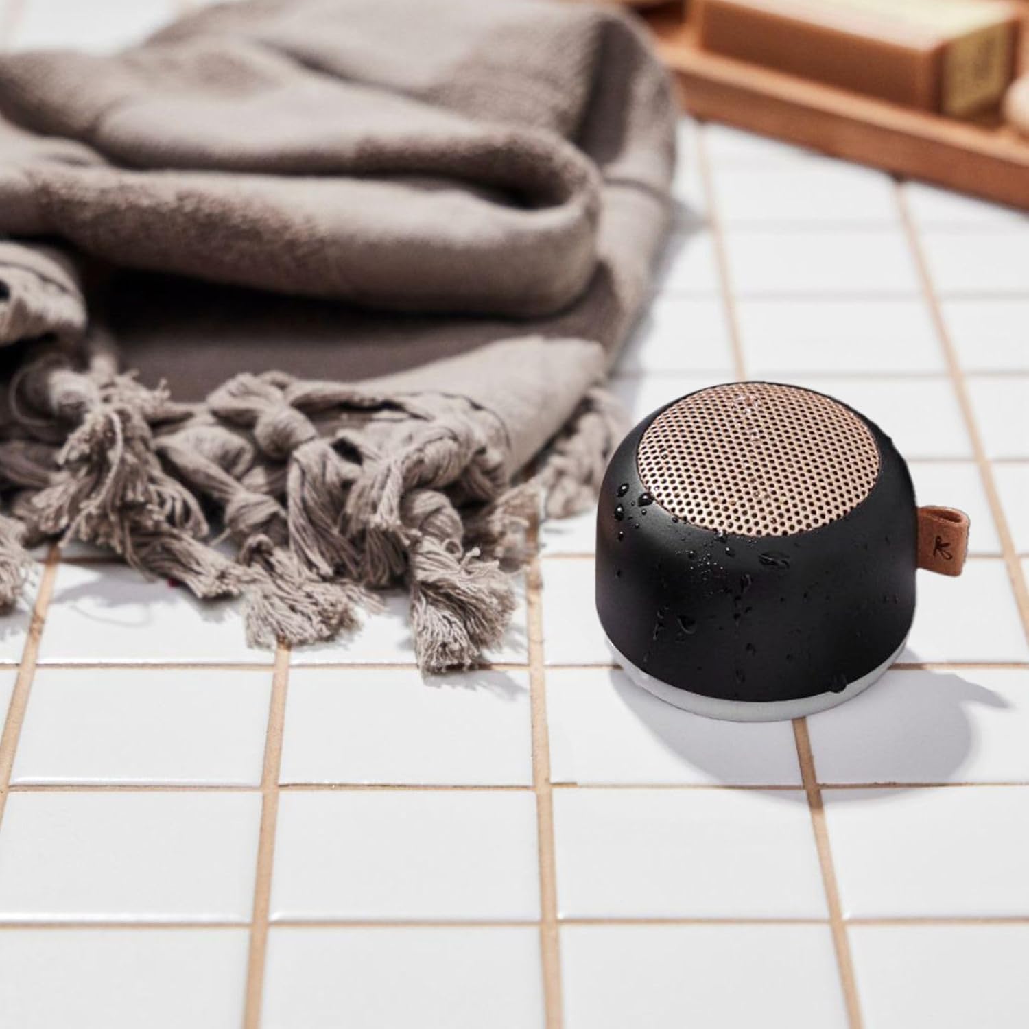 KREAFUNK Alight Portable Bluetooth Speaker and Lamp, Water Resistant (IPX5), Up to 15 Hours of Rechargeable Wireless Play and Light, Wireless Speaker for iPhone and Android (Black) - Image 6