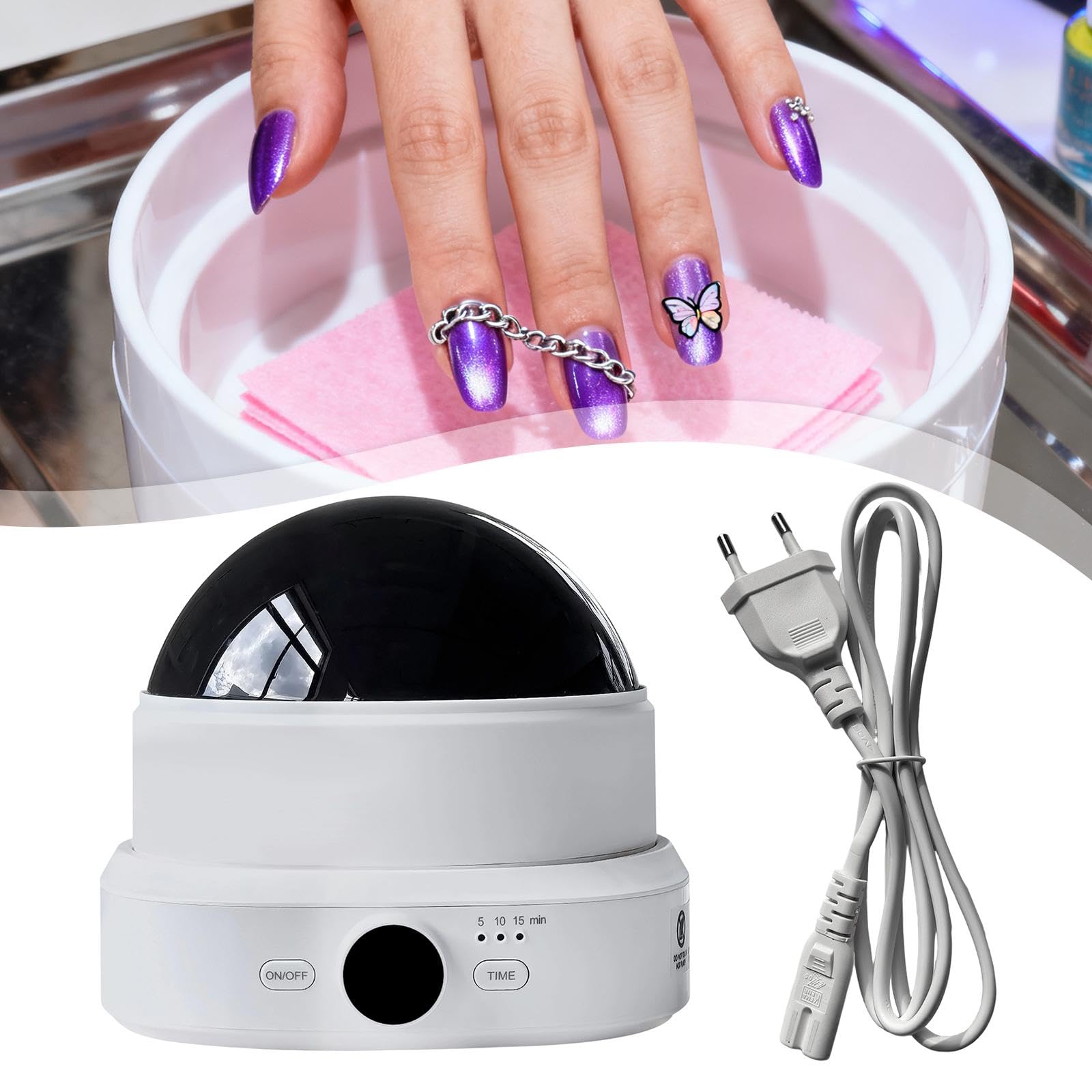 Bol de Trempage électrique pour Dissolvant de Vernis à Ongles pour Chaise