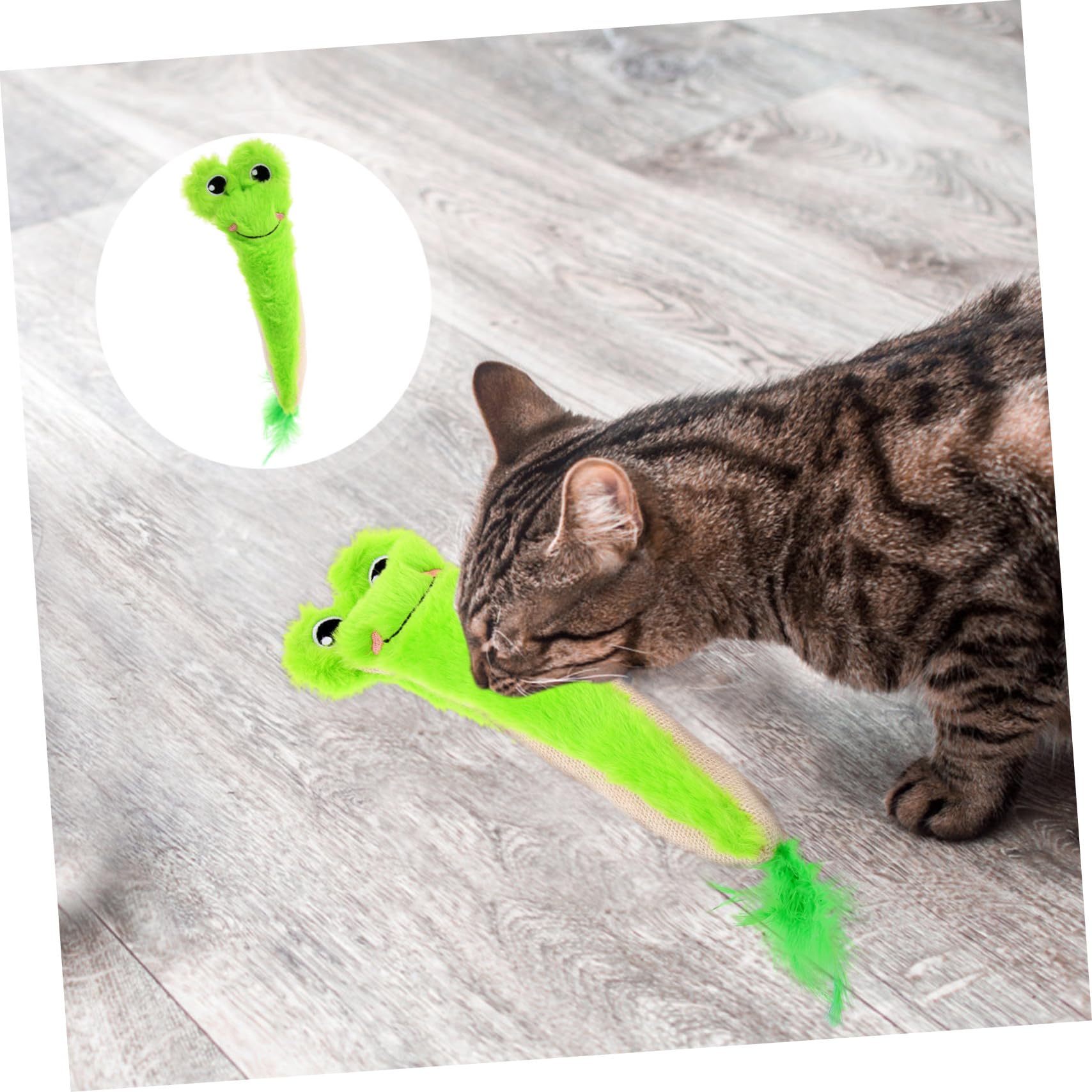 Yardwe Jouet Interactif pour Chat Peluche avec Herbe à Chat Et Papier Crissant Jouet à Mâcher pour Chaton Modèle pour Activité Félins