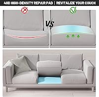 Vista 5 de Soporte de cojín de sofá para asiento caído, 20 x 20 pulgadas, espuma curvada de alta densidad, soporte de sofá para debajo de los cojines, juego