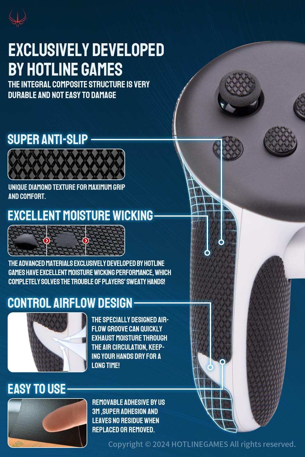 Amazon.com: HOTLINEGAMES Controller Grip Compatible with Meta