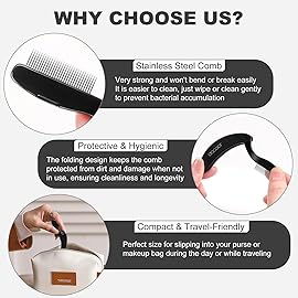 docolor Foldable Eyelash Comb 2 PCS Separator Folding Lash Comb Eyebrow Mascara Applicator Eyelash Definer Arc Designed Cosmetic Brushes Tool