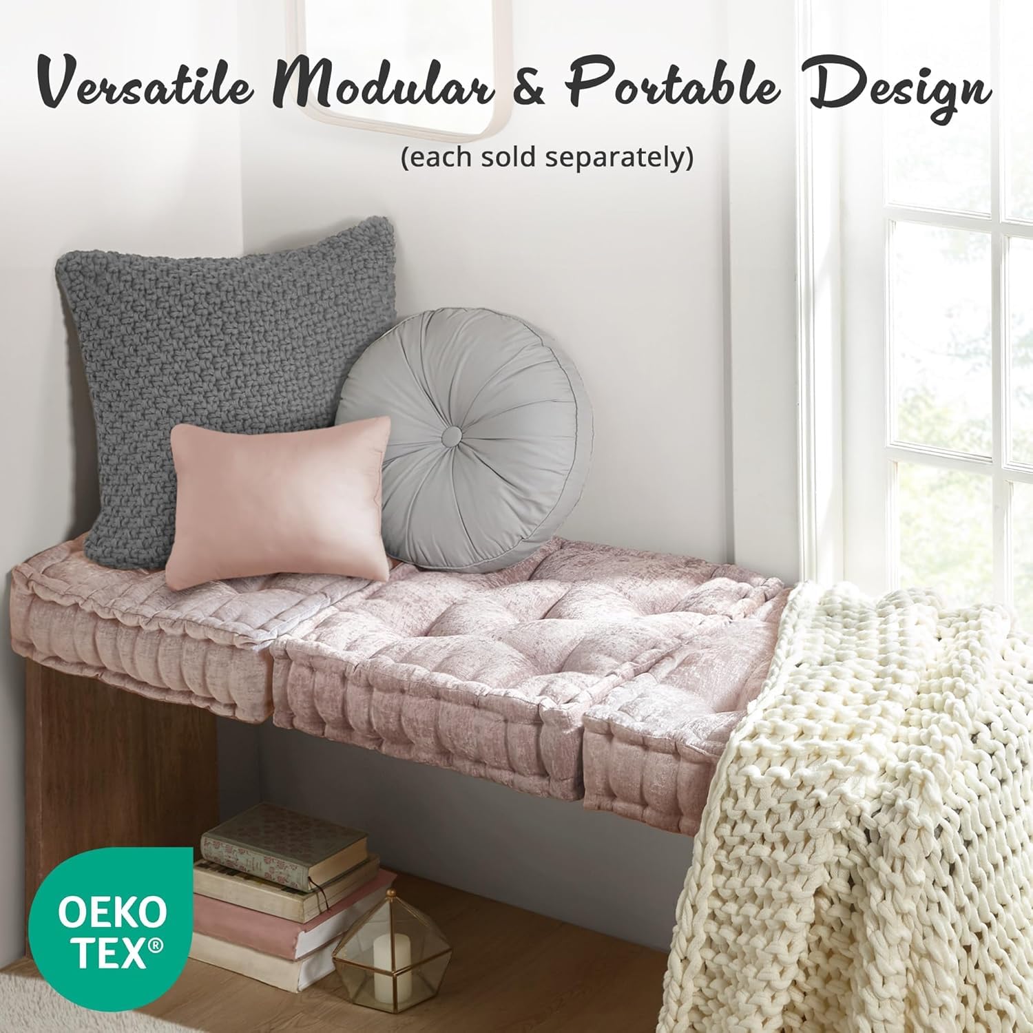 Amazon.com: Intelligent Design Azza Floor Pillow, Large Cushions