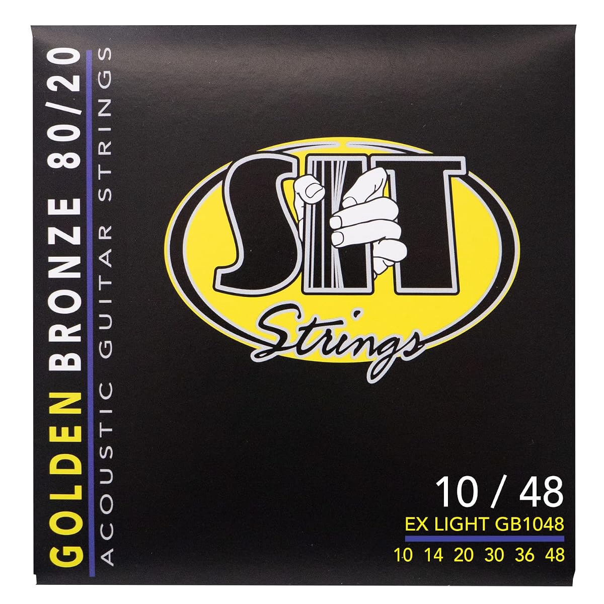 S.I.T GB1048 Golden Bronze Extra Light 80/20 Accoustic Guitar Strings Set