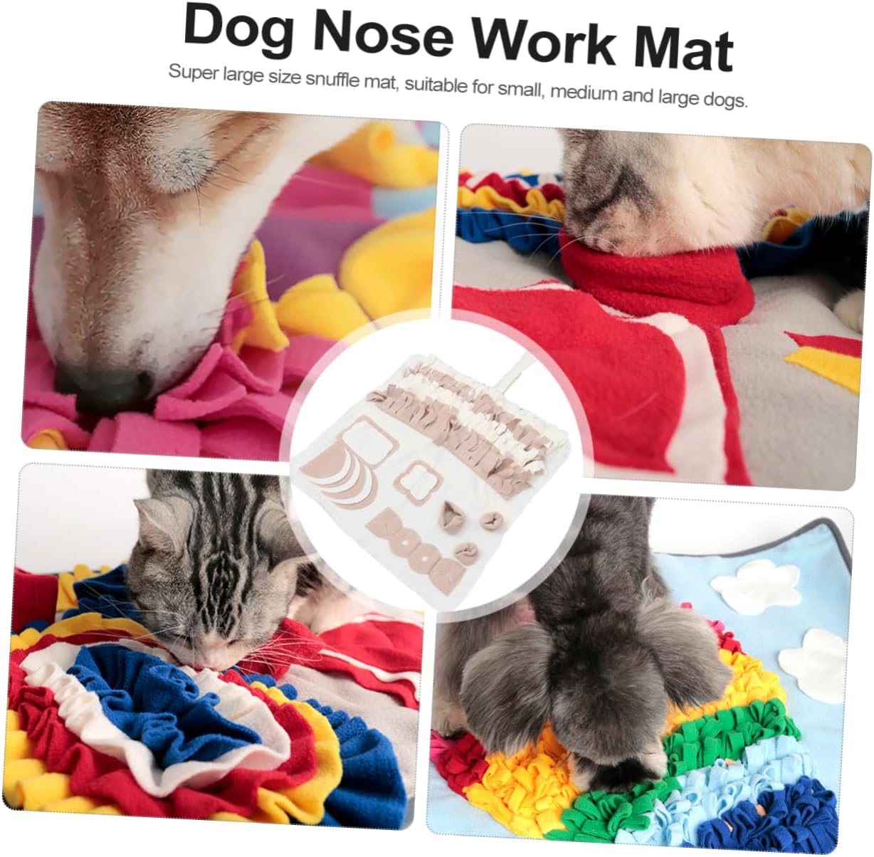 Dog Foraging Skill Mat Pet Activity Pad Snuffle Mats for Dogs Pet Training