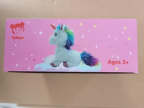 Miniatura 9 de Juguete interactivo de unicornio para mascotas con control remoto de correa, caminar, sentarse y "comer"; cuerno iluminado, modo táctil y sonido,