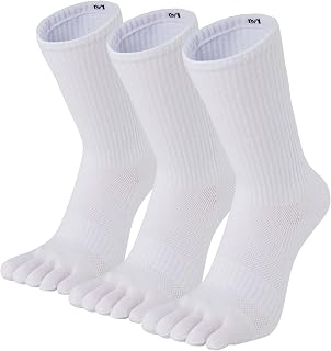Fasot Toe Socks for Men 5 Finger Cotton Athletic Running Wicking 3 Pack