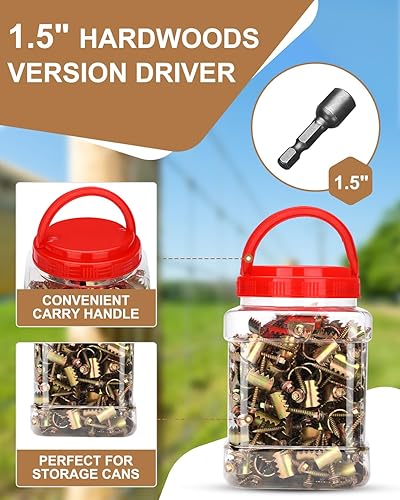 Miniatura 3 de 50 clavos para cerca, alambre de acero para maderas blandas de 1.9 pulgadas, reemplaza a los clavos comunes, instalación rápida con taladro