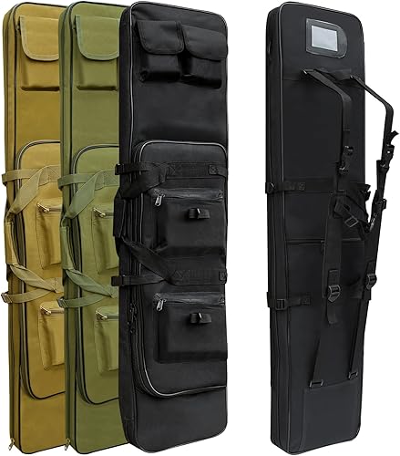 Bolsa para rifle, mochila táctica larga para rifle, estuche portátil para escopeta para almacenamiento y transporte de armas de fuego, adecuada para