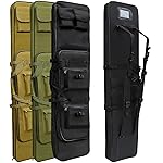 RUBY.Q 32/37/46 Rifle Bag, Black/Khaki/Green Tactical Long Rifle Backpack, Portable Shotgun Case for Firearm Storage and Transportation, Suitable for Outdoor Hunting Shooting (46 Black)
