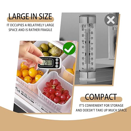 Miniatura 5 de Termómetro digital para refrigerador, termómetro para nevera, congelador