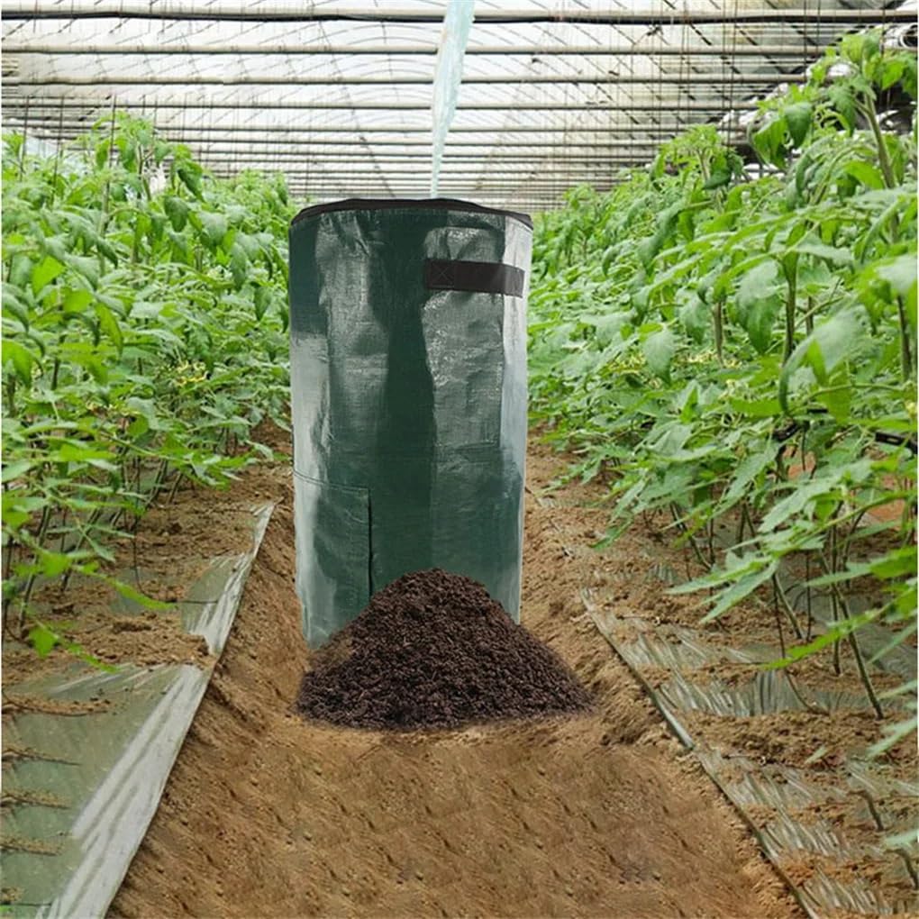 Bolsa de recolección de residuos de abono para Invernadero, contenedor de Hierba fermentada, 15/34 galones Sacos de Jardin Bolsa Jardin(34 Gallon)