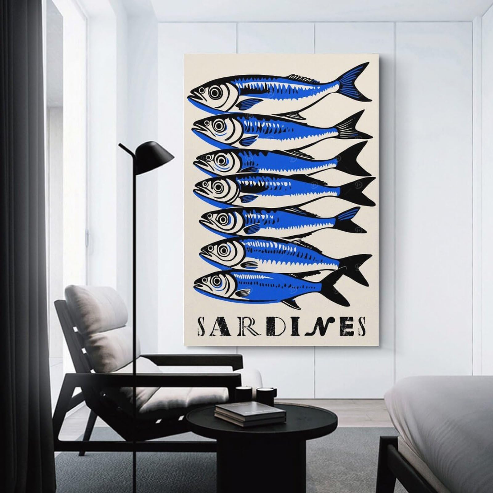 Junmoney Sardines Kitchen Art Wall Picture Print 20x30inch(50x75cm), for Picture Wall Styling in Lounge Or Bedroom, Ideal for Building A Coordinated Art Wall
