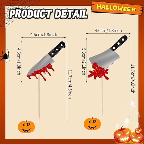 Miniatura 9 de 60 piezas de decoración de cupcakes de Halloween, lápida, cementerio, decoración de cupcakes, decoración de cupcakes de Halloween, palillos de mesa