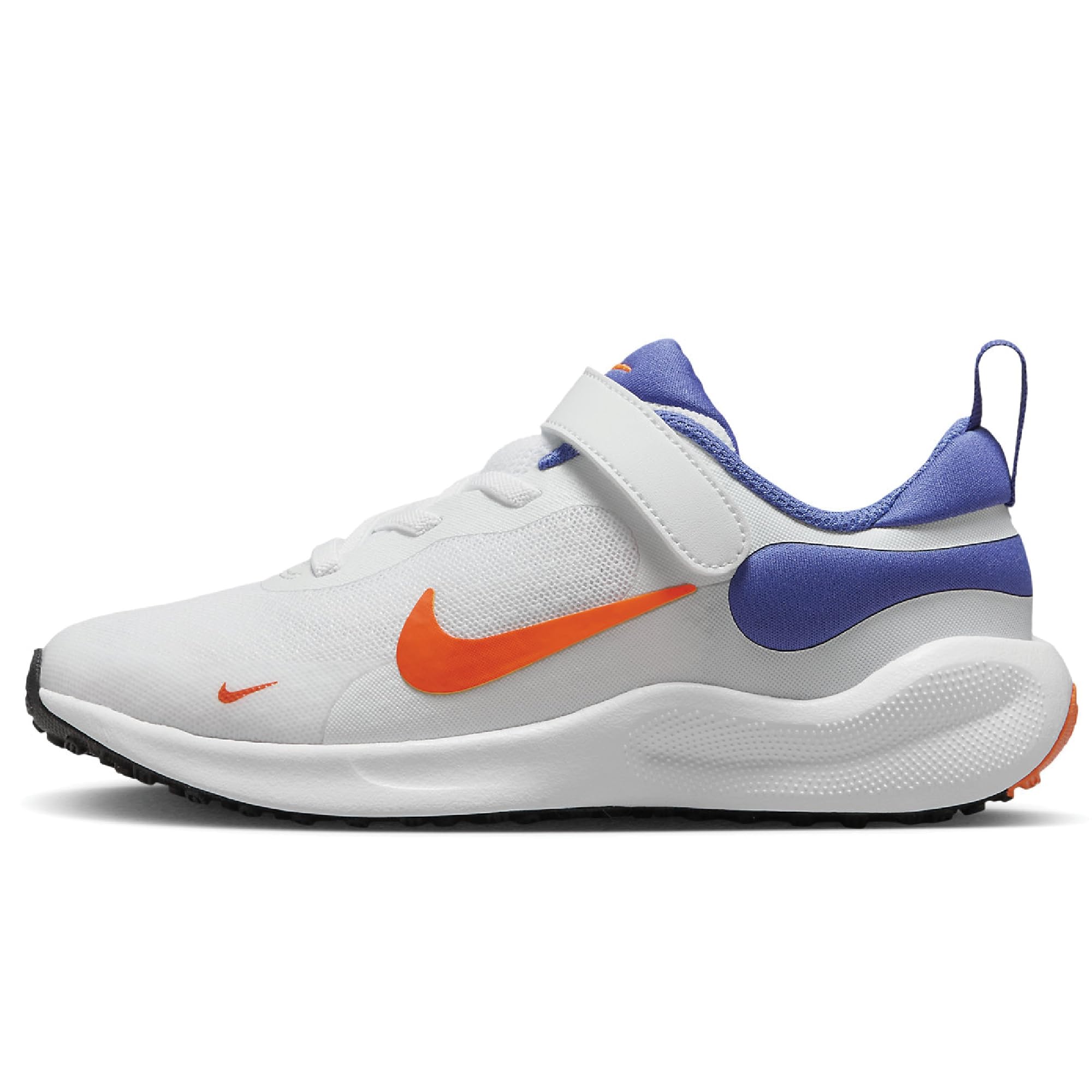 Nike Revolution 7 Schuh für jüngere Kinder, White/Team Orange-Astronomy Blue, FB7690-102, 26 EU (9C US)