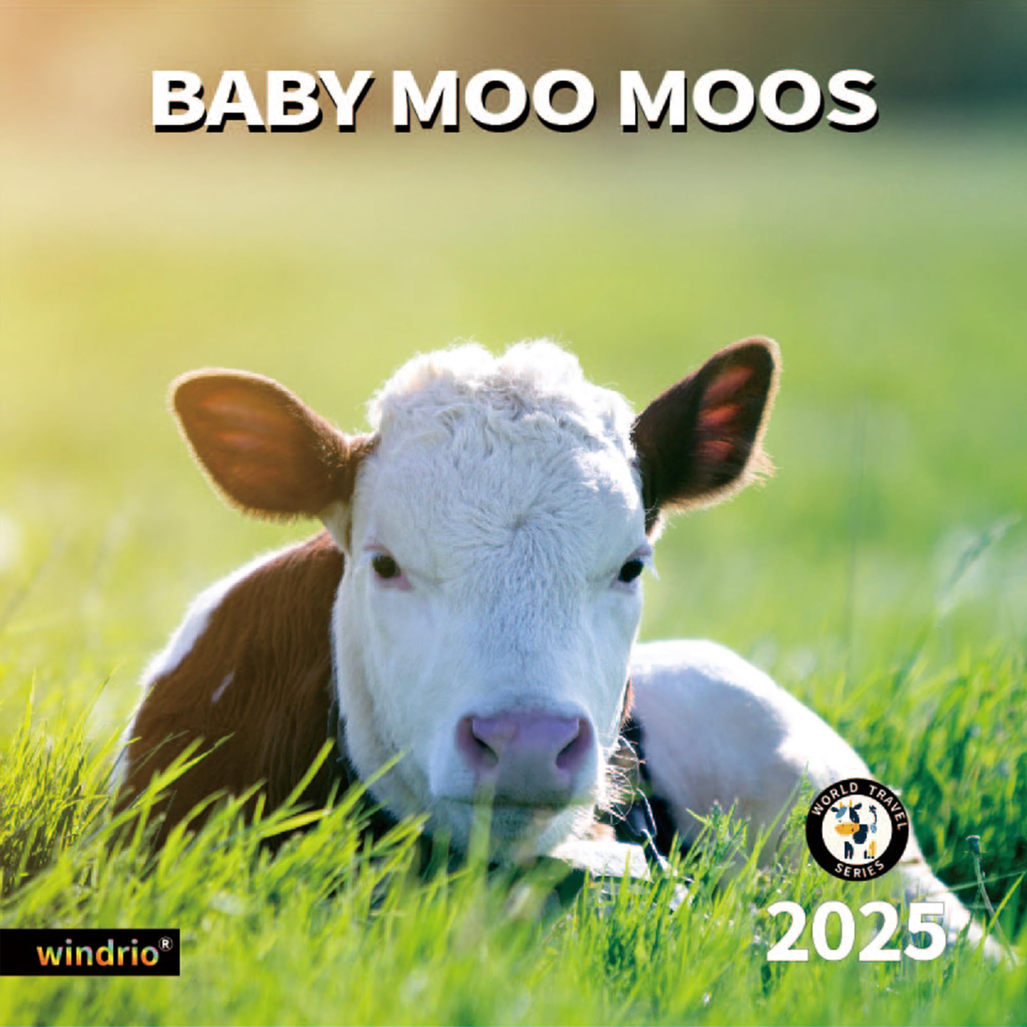windrio 2024 2025 Wall Calendar,Calendar 2025, November 2024 - December 2025, Wall Calendar Baby Moo Moos, 12" x 24" Opened,Full Page Months Thick & Sturdy Paper for Kids Teen Calendar Organizing