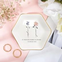 MQPPKJ To My Sister Jewelry Dish - Ceramic Trinket Tray, Floral Bible Verse Design, Unique Gift For Sister, Best Friend, Women, 4.6 Inch