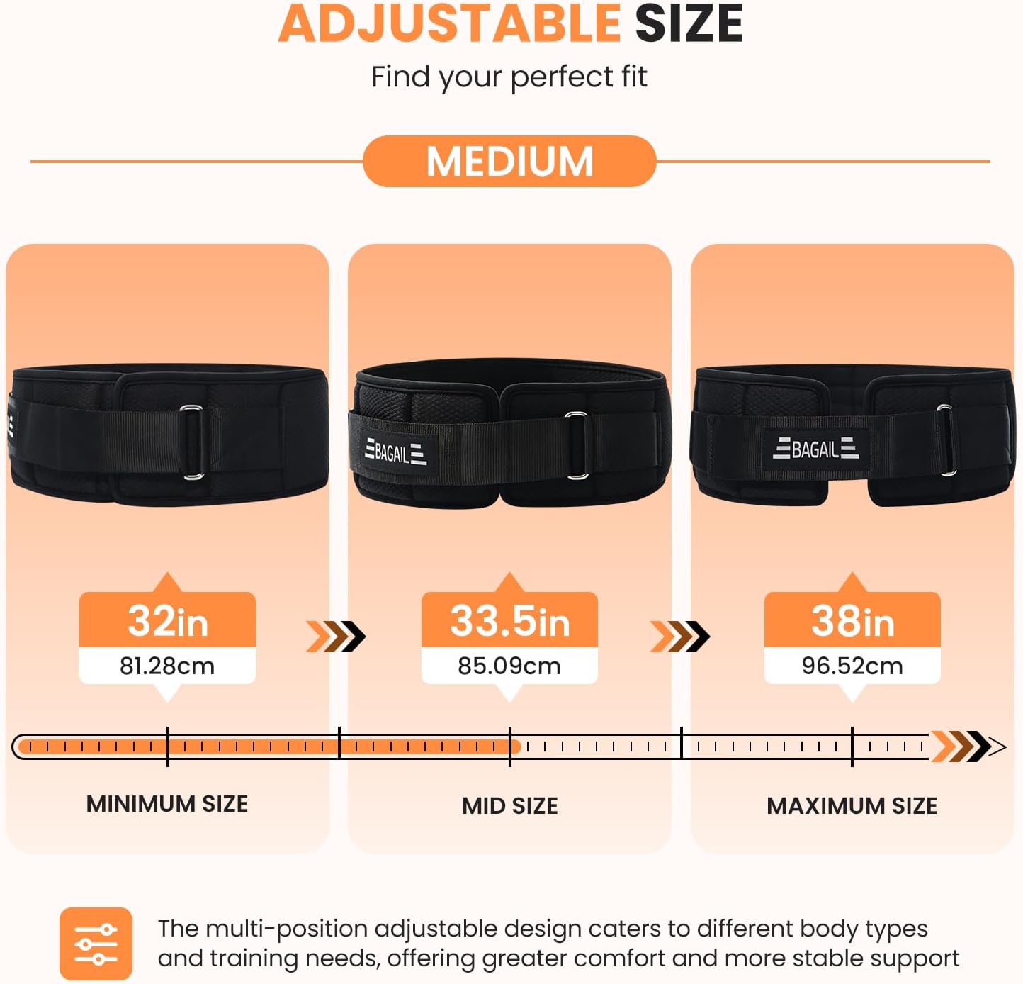 BAGAIL Adjustable Weighted Belt for Walking & Rucking - 4LBS / 8LBS / 10LBS | No Shoulder or Chest Strain, Slim Non-Slip Resistance Belt, Removable Weights for Women & Men, Bone Density & Core Fitness