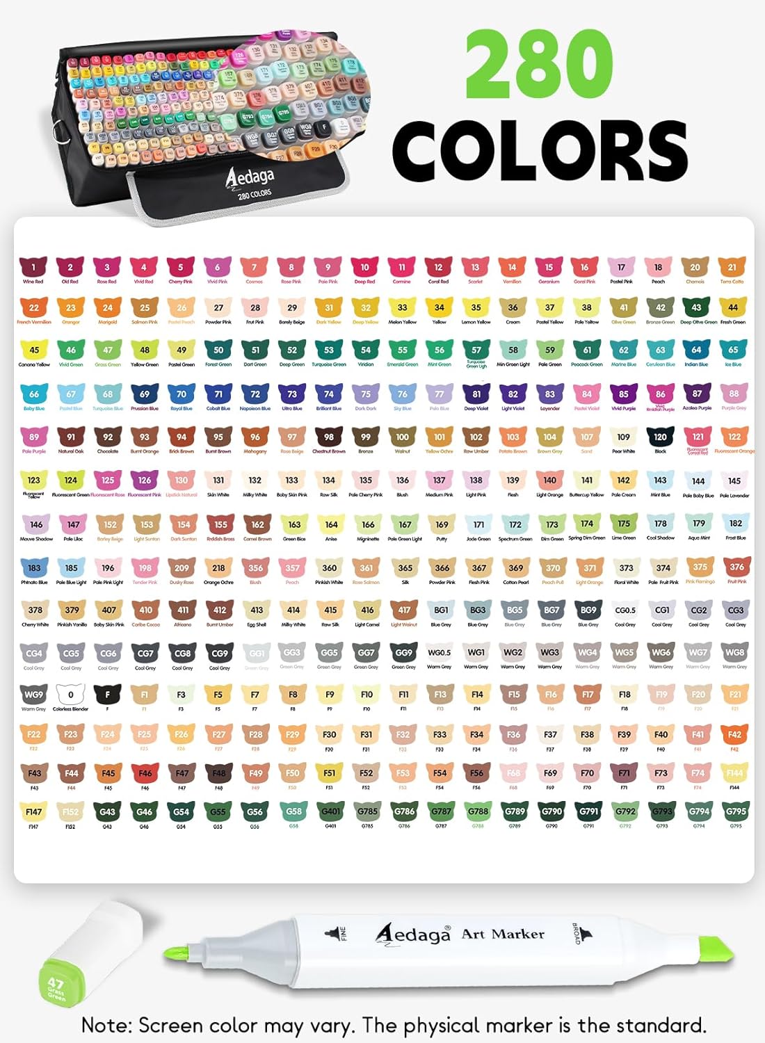 280 Colors Alcohol Markers with Free App, Dual Tip Art Markers with Kickstand Case for Artists Adults,Alcohol Based Marker for Coloring Painting Sketching and Drawing, Great Gift - Image 4