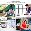Hoteon Table Fan, USB High Speed Desk Fan with Dual Modes, 3 Speeds, Gray gallery image